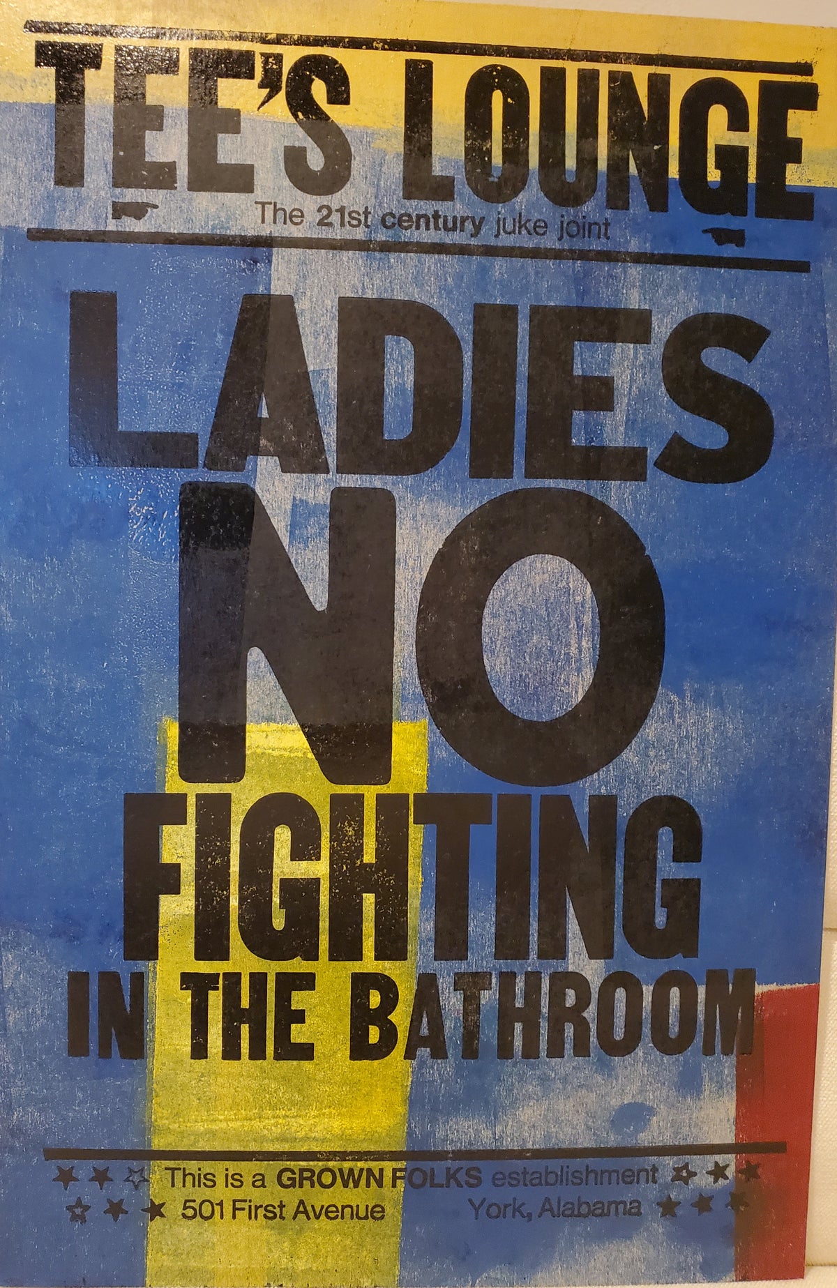 Tee's Lounge - A Grown Folks Establishment (historic poster